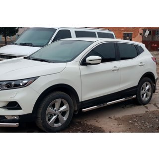 Stranske zaščitne cevi (2017-2021, 2 kos, nerjavno jeklo) Nissan Qashqai 2014–2021 fotografija 1
