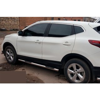 Stranske zaščitne cevi (2017-2021, 2 kos, nerjavno jeklo) Nissan Qashqai 2014–2021 fotografija 4