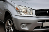 Toyota Rav 4 2001–2005 Kromirane obrobe žarometov (2 kosa, plastika) 2003–2006 fotografija 1