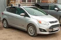 Ford C-Max/Grand C-Max 2010–2019 Prečke za gladko streho (2 kos, Asaf V4) fotografija 5