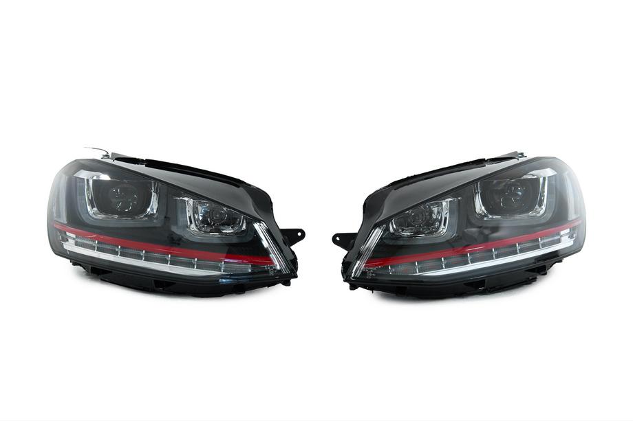 Volkswagen Golf 7/E-Golf 2012–2020 Sprednji žarometi Red-V2 (2012-2017, dinamični smerniki, 2 kos) Fotografija 3
