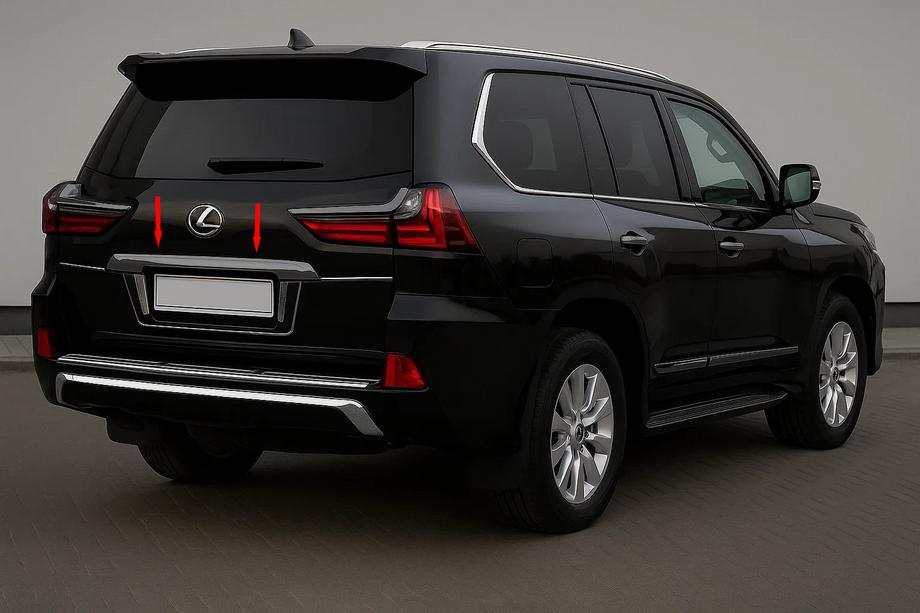 Lexus LX570/450d 2008–2022 Letvica nad registrsko tablico BlackEdition (za 2016+) Image