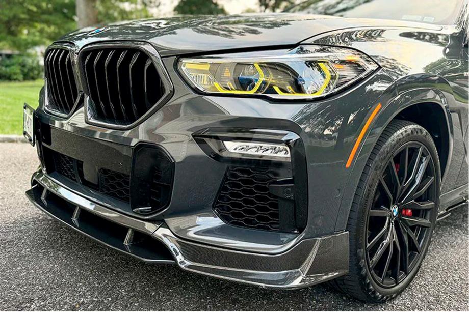 BMW X6 G06 2019–2027 Sprednja lip spojlerja odbijača Carbon V1 (za M-Sport, 2018-2022) Image