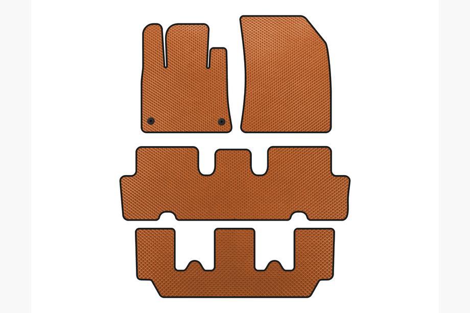 Citroen C-4 Picasso 2013–2022 EVA preproge V1 (3 vrste, oranžne) Image