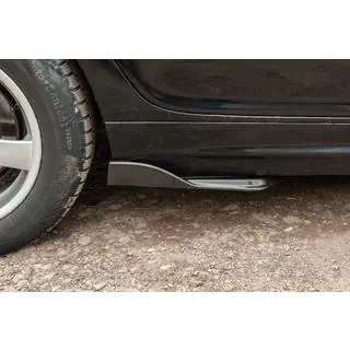 Univerzalni flap nastavki za bočne pragove tip-E (2 kosa, črna visok sijaj, ABS plastika) fotografija 3