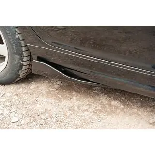 Univerzalni Flap nastavki za bočne pragove tip B (2 kosa, črna sijaj, ABS plastika) fotografija 2