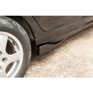 Univerzalni Flap nastavki za bočne pragove tip B (2 kosa, črna sijaj, ABS plastika) fotografija 4