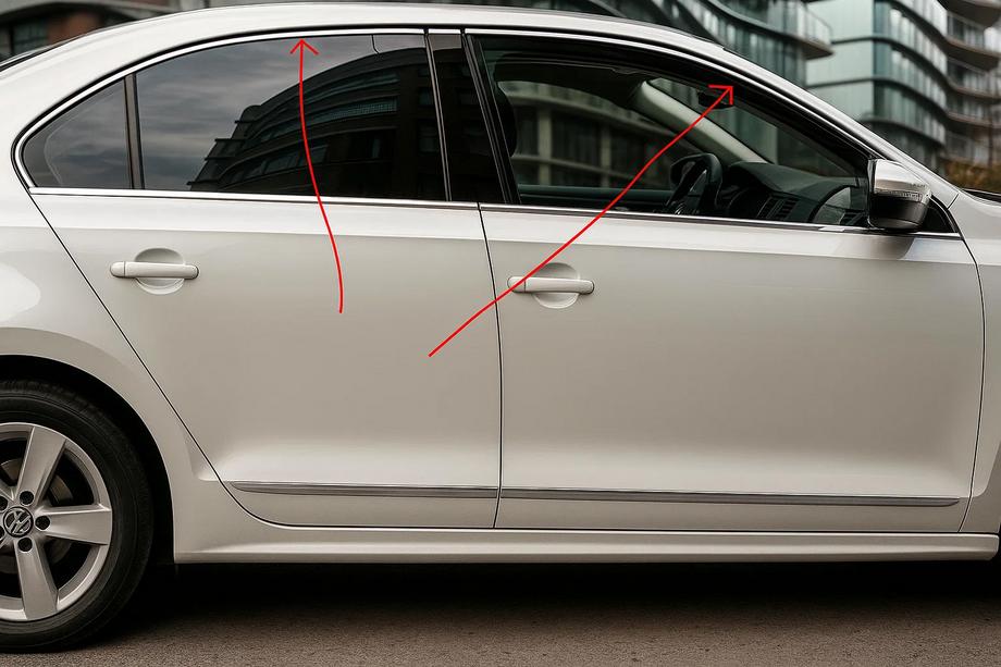 Volkswagen Jetta 2011–2018 Zgornje letve stekel 6 kos, nerjaveče jeklo Image