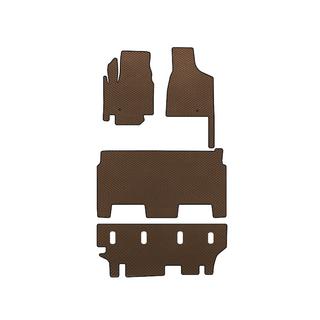 EVA preproge za kabino (2008-2020, 3 vrste, 8-sedežni / paket opreme SXT, rjave) Dodge Grand Caravan V 2008–2020