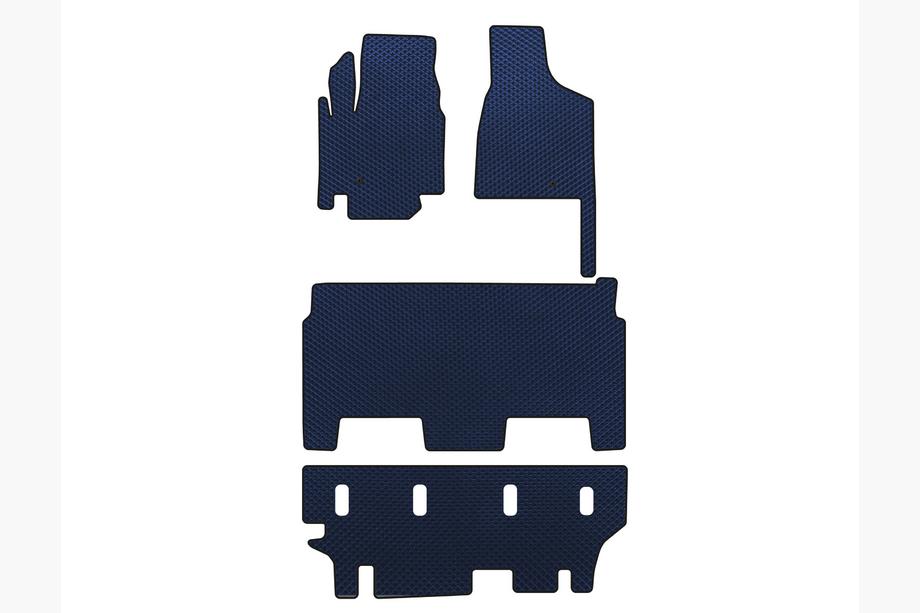 Dodge Grand Caravan V 2008–2020 EVA talne preproge za notranjost (2008-2020, 3 vrste, 8-sedežni/Oprema SXT, Modra) Fotografija 1