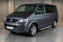 Volkswagen T5 Transporter 2003–2010 Stranske stopnice Line (2 kosa, aluminij) Dolga medosna razdalja fotografija 1