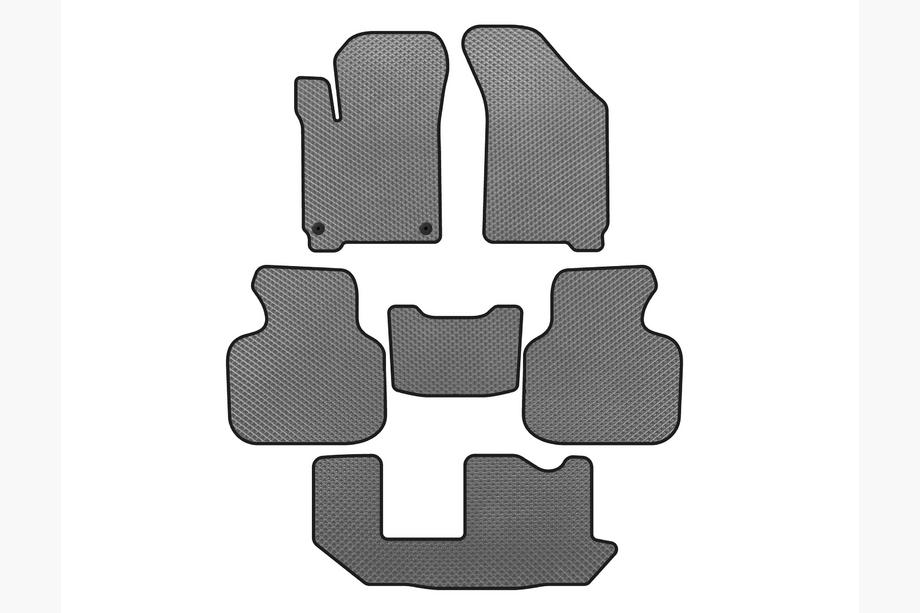 Dodge Journey 2008–2020 EVA tepihi za vozilo (2011-2020, 3 vrste, 7-sedežni, Sivi) Image