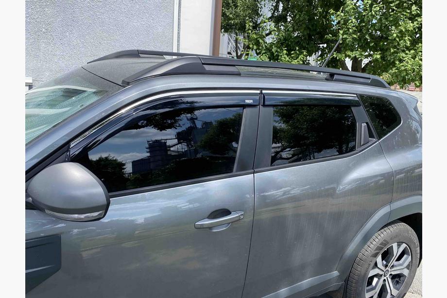 Dacia Duster 2024– Vetrni deflektorji oken s kromirano letvico (4 kos, Niken) Fotografija 3