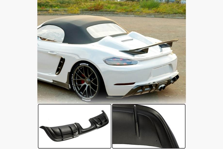 Porsche Boxster/Cayman 982 (718) 2016– Difuzor zadnjega odbijača V3 (2016-2019, Karbon) Image
