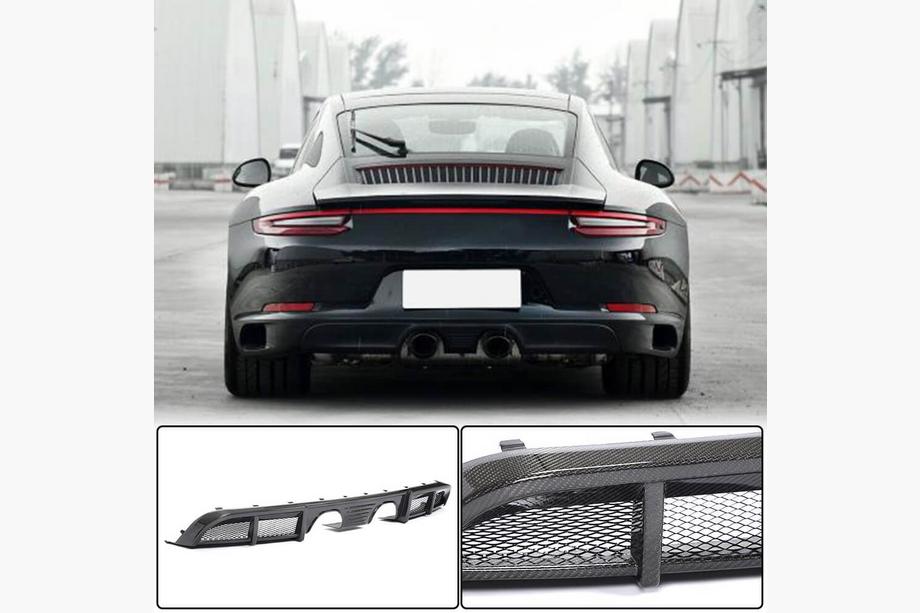 Porsche 911 (991) 2011–2019 Difuzor zadnjega odbijača (za Carrera 4 GTS 2017-2018, karbon) Fotografija 1