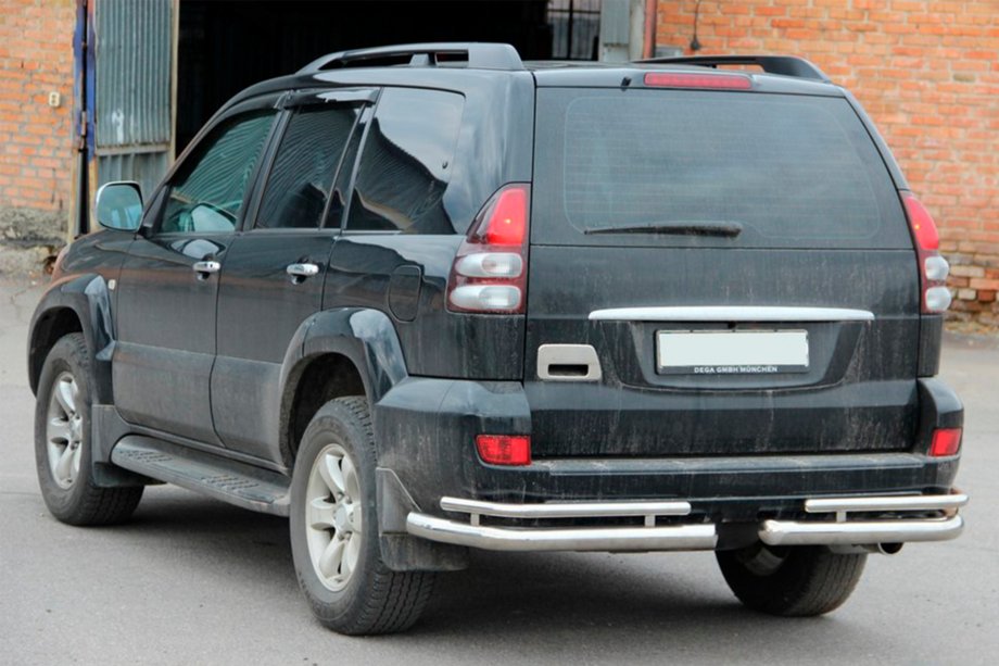 Toyota Land Cruiser Prado 120 2002–2009 Zadnji dvojni vogalni loki AK003-1 (2 kos, nerjaveče) Image