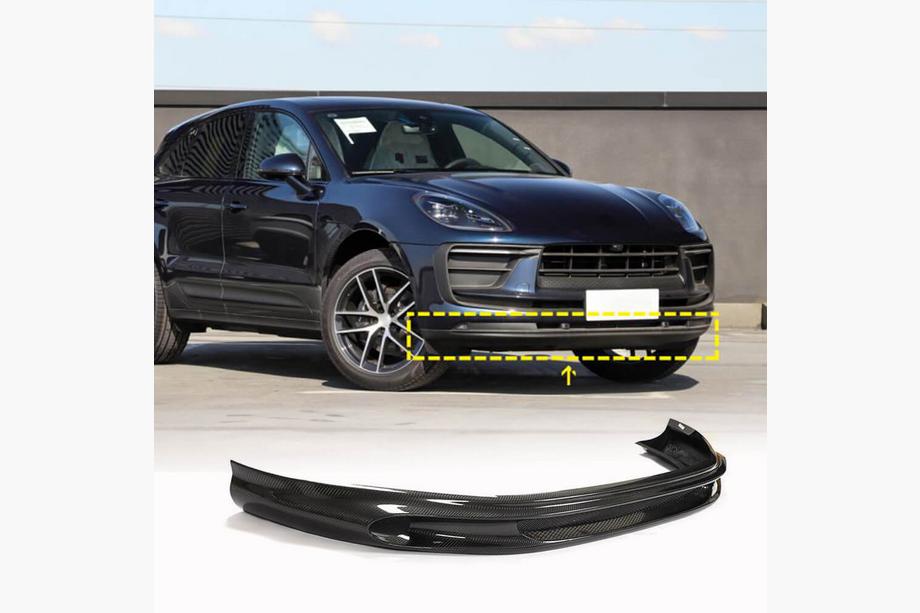 Porsche Macan 2014–2024 Sprednji lip spojler za odbijač (2022+, Karbon) Image