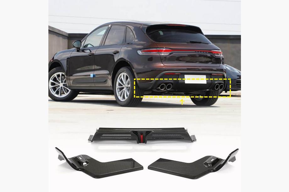 Porsche Macan 2014–2024 Difuzor zadnjega odbijača V2 (2021+, karbon) Image