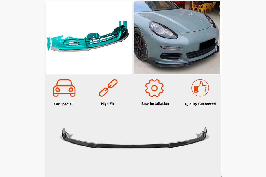 Porsche Panamera 2009–2016 Lip spojler sprednjega odbijača (za Base 2013-2016, karbon) Fotografija 2