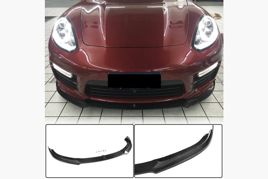 Porsche Panamera 2009–2016 Karbon dodatek (lip) za sprednji odbijač Lip V1 (za Turbo/Turbo S/GTS) Image