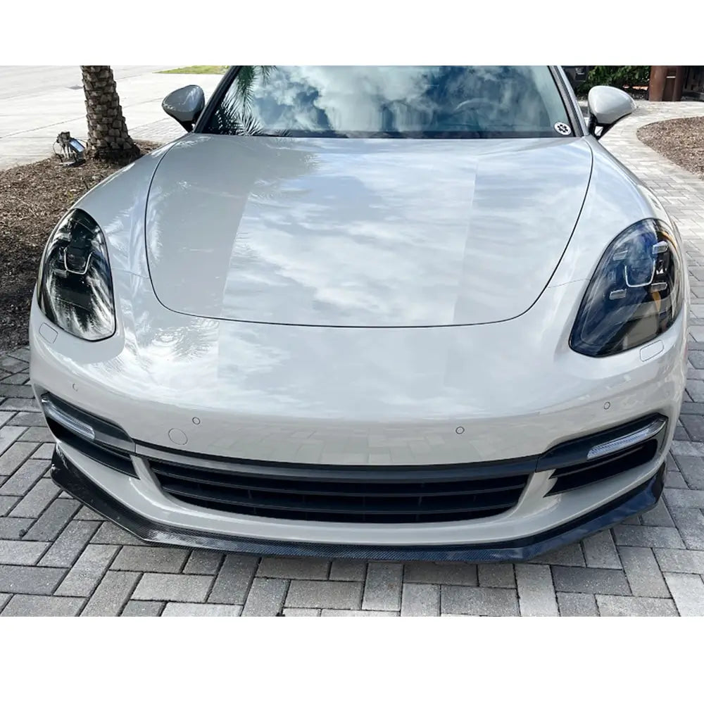Porsche Panamera 2016–2023 Sprednja ustnica odbijača Lip (2016-2020, karbon) fotografija 6