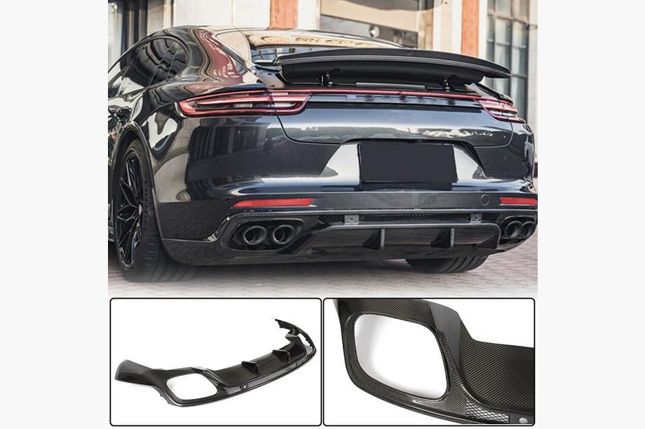 Porsche Panamera 2016–2023 Difuzor zadnjega odbijača (2016-2020, Karbon) Image