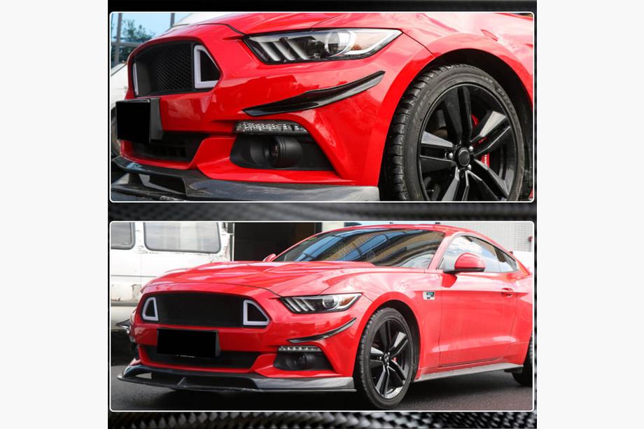 Ford Mustang 2015–2023 Dodatki za sprednji odbijač (2015-2017, karbon) Fotografija 3