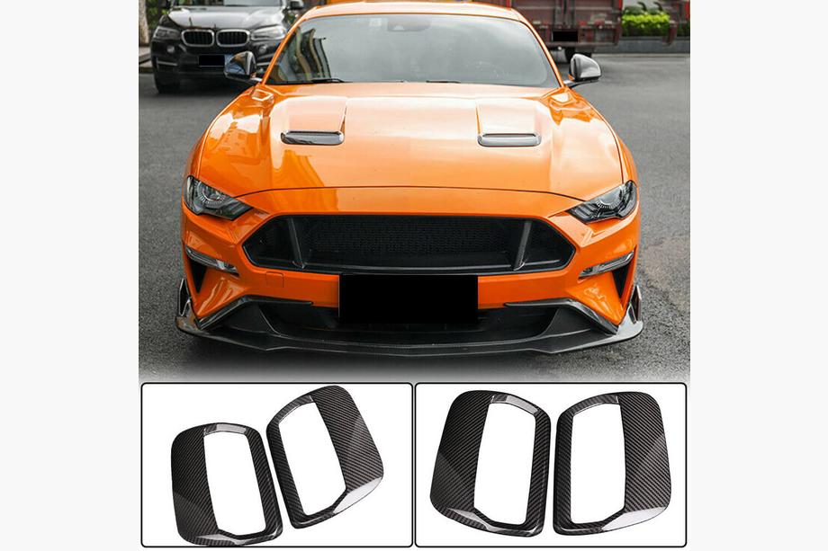 Ford Mustang 2015–2023 Obloge pokrova motorja (2018-2023, karbon) Image