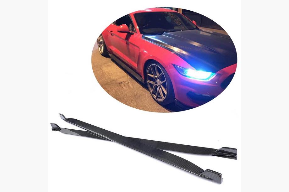 Ford Mustang 2015–2023 Stranski pragovi V2 (Karbon) Image
