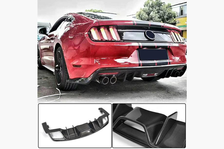 Ford Mustang 2015–2023 Difuzor zadnjega odbijača V1 (2015-2017, karbon) Image