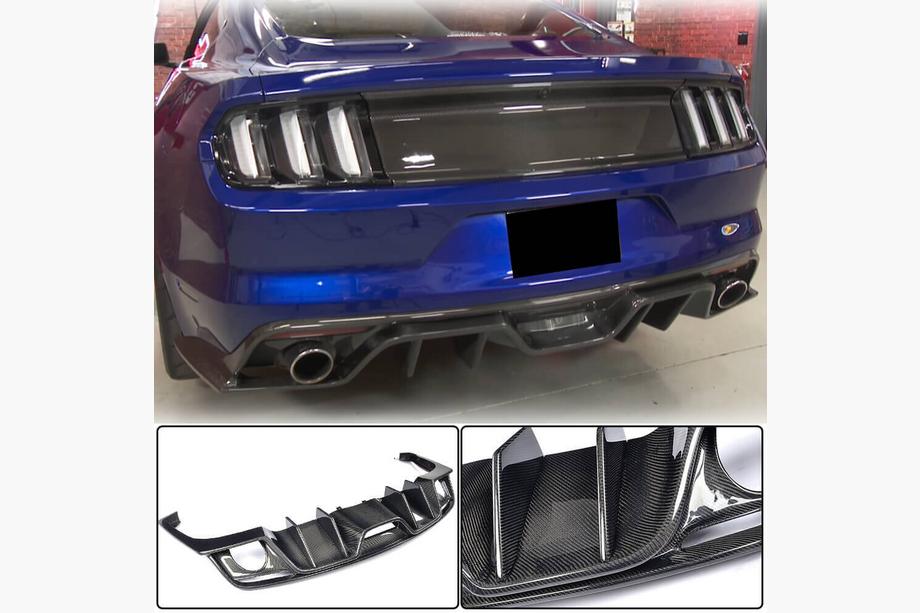 Ford Mustang 2015–2023 Difuzor zadnjega odbijača V2 (2015-2017, Karbon) Image