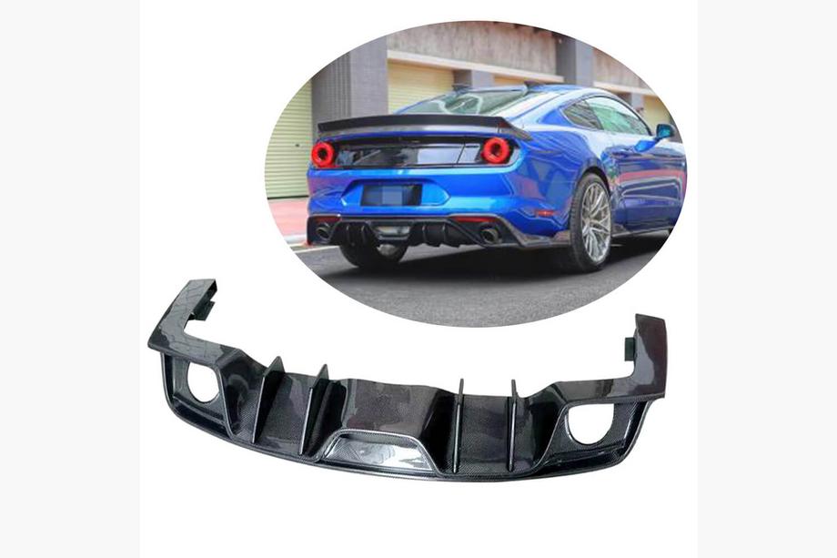 Ford Mustang 2015–2023 Difuzor zadnjega odbijača V1 (2018-2021, Karbon) Fotografija 1