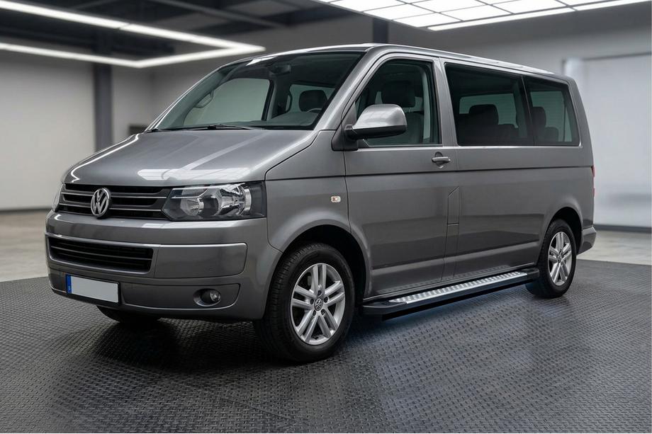Volkswagen T5 2010–2015 Stranske stopnice tip X5 z LED (2 kosa, aluminij) Samo za dolgo medosje Image
