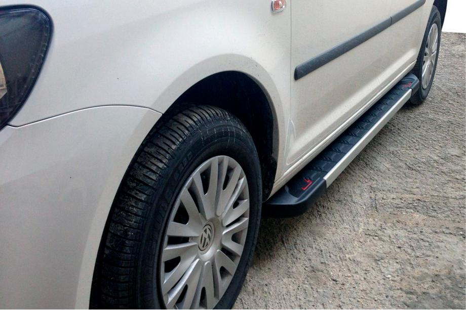 Volkswagen Caddy 2004–2010 Stranske stopnice Red-style (2 kosa, aluminij) Standardna baza Image