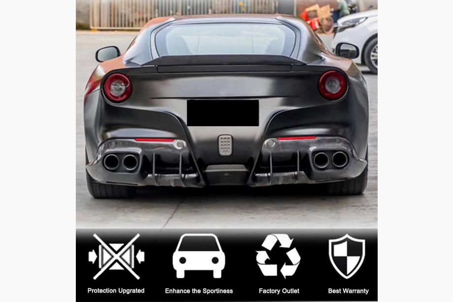 Ferrari F12 Berlinetta 2012–2017 Difuzor zadnjega odbijača (2012-2014, Karbon) Fotografija 3