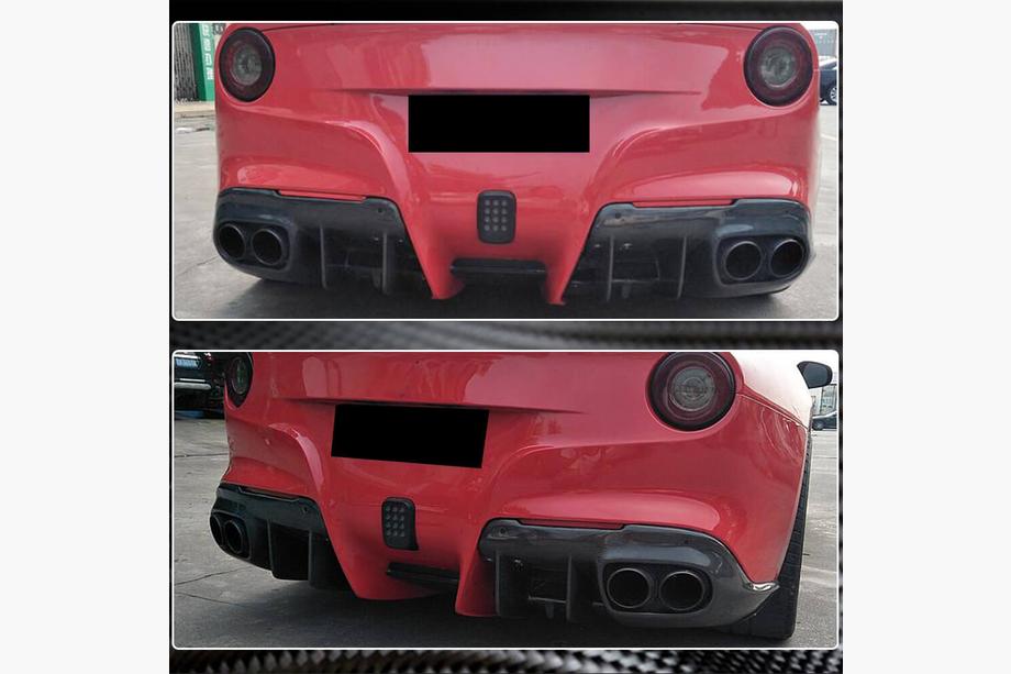 Ferrari F12 Berlinetta 2012–2017 Difuzor zadnjega odbijača (2012-2014, Karbon) Fotografija 5