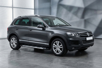 Volkswagen Touareg 2010–2018 Stranske stopnice Sunrise (2 kos, aluminij) fotografija 1