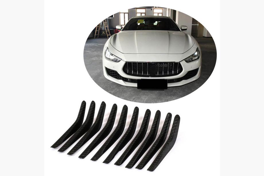 Maserati Ghibli 2013–2023 Karbon okrasne letvice za masko hladilnika (za Base/S/S Q4 2018-2020) Image