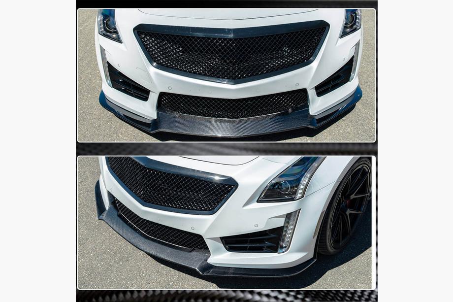 Cadillac CTS 2013–2019 Lip za sprednji odbijač Lip V2 (za CTS V Sedan 2016-2019, karbon) Fotografija 3