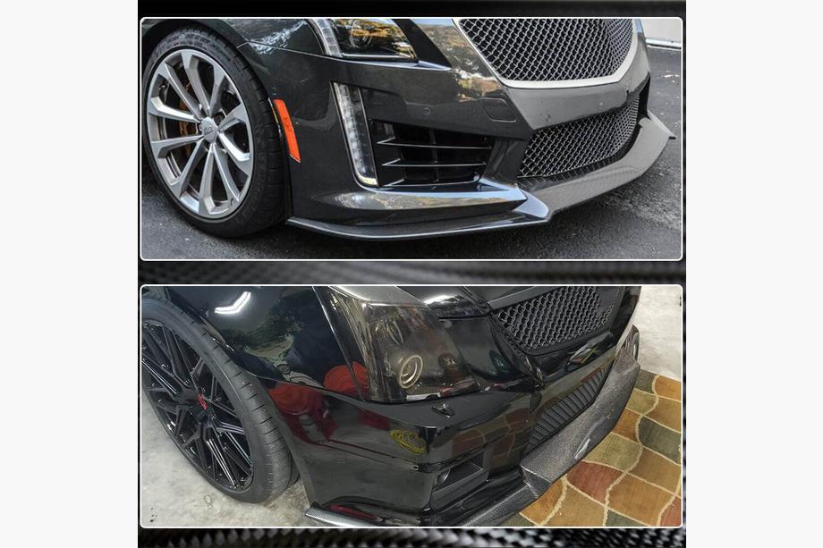 Cadillac CTS 2013–2019 Lip za sprednji odbijač Lip V2 (za CTS V Sedan 2016-2019, karbon) Fotografija 4