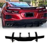Chevrolet Corvette C8 2019– Difuzor zadnjega odbijača V2 (2019-2022, Karbon) fotografija 7
