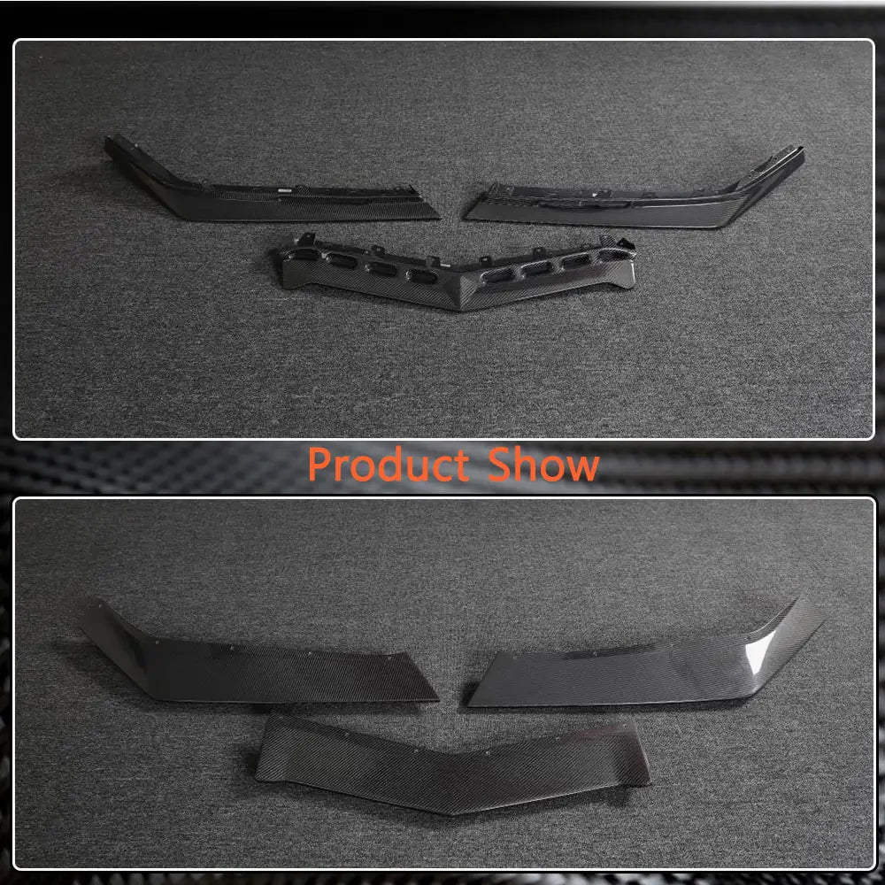 Chevrolet Corvette C8 2019– Lip dodatek za sprednji odbijač (za Z06, 2020-2024, karbon) fotografija 6