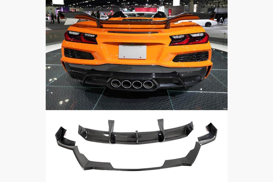 Chevrolet Corvette C8 2019– Difuzor zadnjega odbijača (za Z06, 2022-2024, karbon) Image