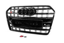 Audi A6 C7 2011–2017 Sprednja črna maska hladilnika S-Style (2014-2017) fotografija 3