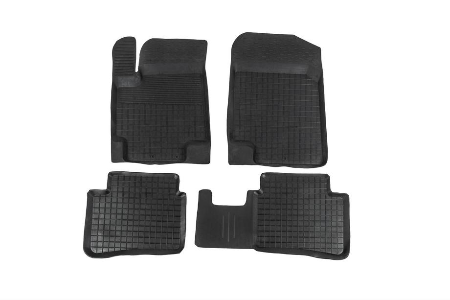 Hyundai Accent 2006–2010 Gumijaste preproge za kabino z visokim robom (4 kosi, Polytep) Image