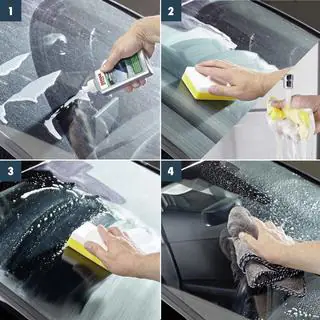 Intenzivno čistilo in polirna pasta za steklo 250 ml SONAX Scheiben Reinigungs Politur intensiv fotografija 4
