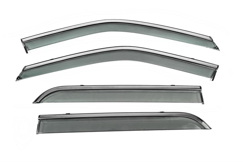 Ford Explorer 2011–2019 Vetrni deflektorji oken s kromirano letvijo Niken Luxury (4 kosi) Image