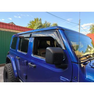 Vetrni deflektorji za okna Niken Luxury (4 kosi) Jeep Wrangler 2018– fotografija 4