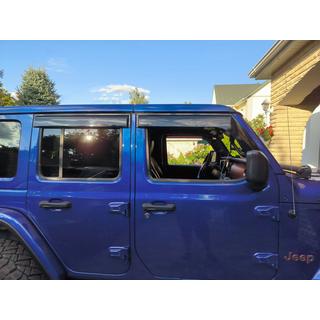 Vetrni deflektorji za okna Niken Luxury (4 kosi) Jeep Wrangler 2018– fotografija 1