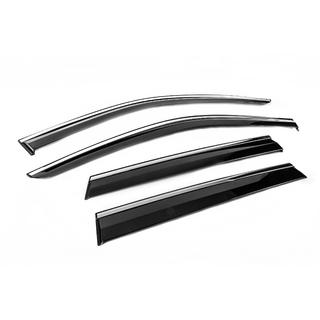 Vetrni deflektorji oken s kromirano letvijo Niken Luxury (4 kosi) Jeep Grand Cherokee WK2 2010–2021 fotografija 3